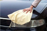 洗车毛巾 干发吸水毛巾 带桶合成汽车用擦车巾 带筒鹿皮巾44x33