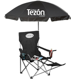 户外折叠椅带伞 折叠沙滩椅带伞  (1)
